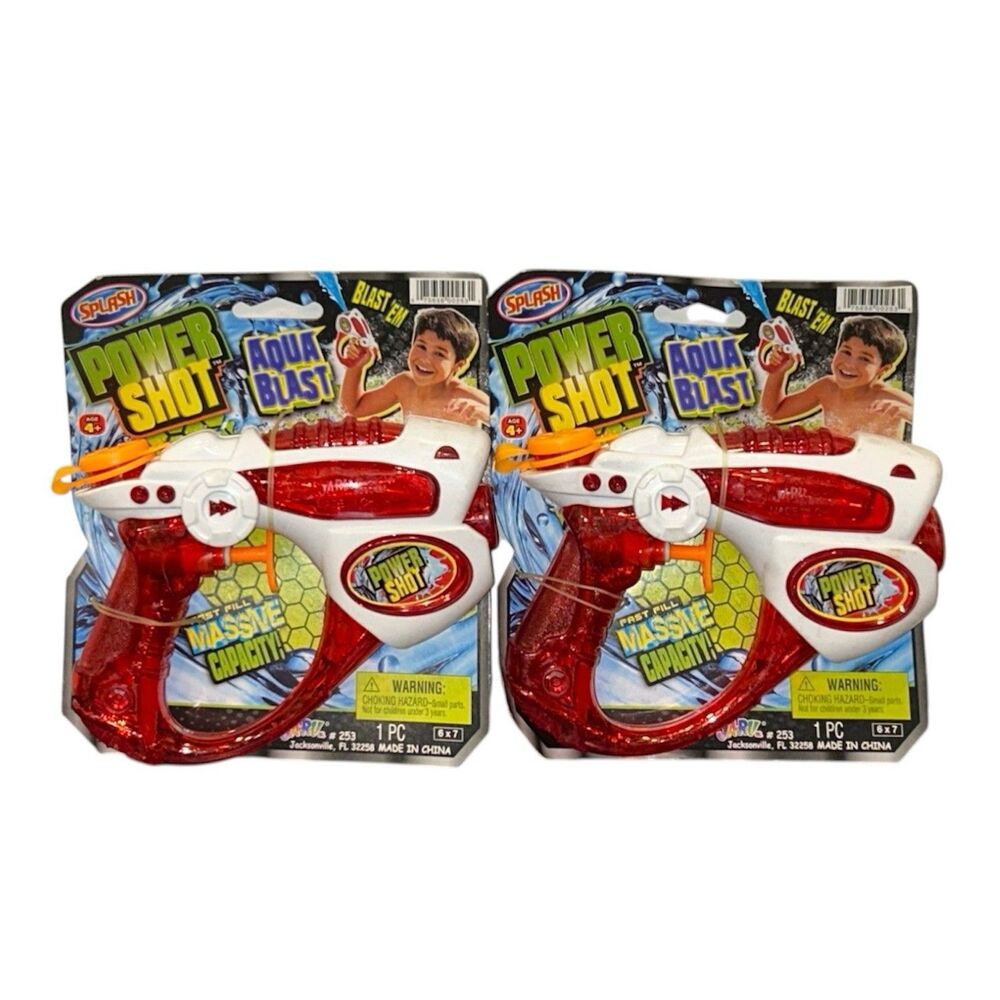 2x JA-RU Splash Power Shot Aqua Blast Water Squirt Toy Ages 4+